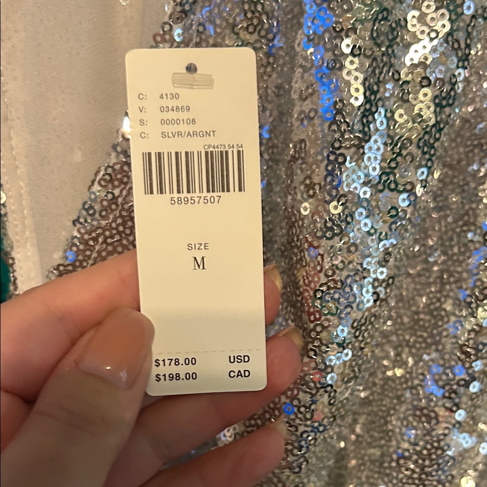 Anthropologie Sequin Wrap dress NWT! - Picture 4 of 12